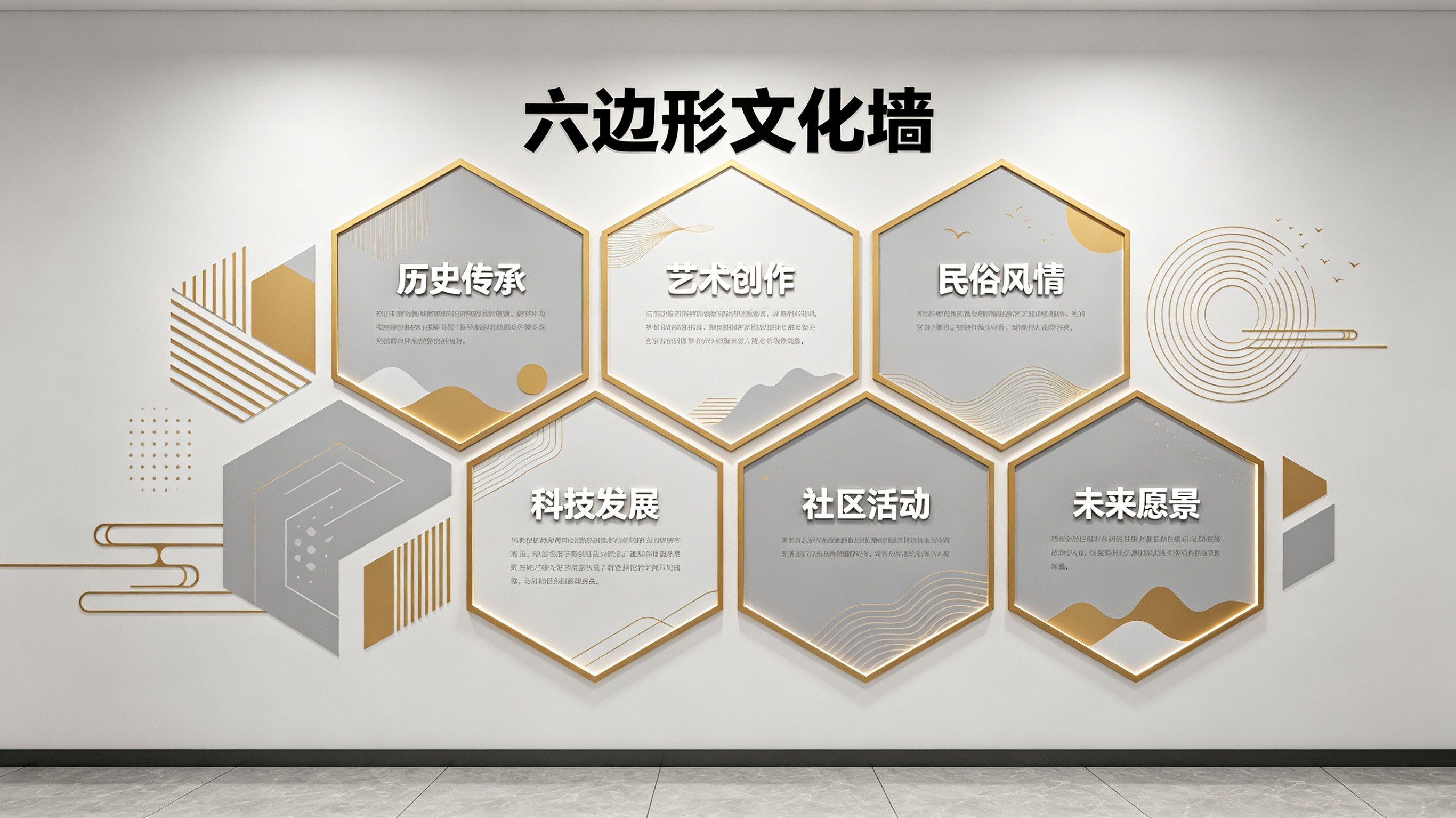 桑植企业文化墙 | 六边形信息美学